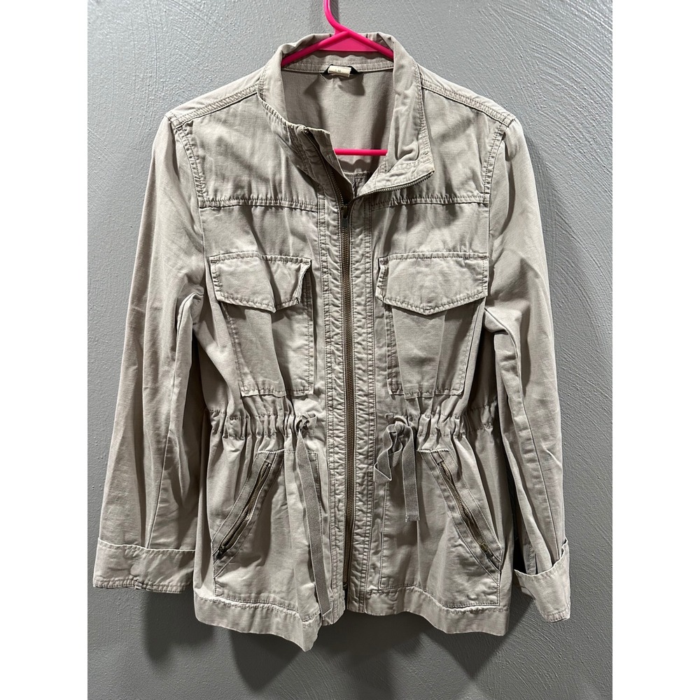 J.Crew Womens Khaki Tan Cotton Utility Field Jacket Size M RN77388